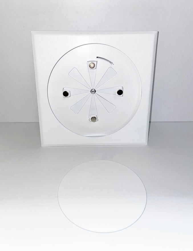 Диффузор приточно-вытяжной на магнитах регулируемый НД-125 Снежок декоративный металлический белый матовый