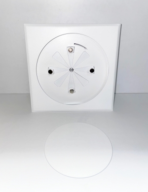 Диффузор приточно-вытяжной на магнитах регулируемый НД-125 Снежок декоративный металлический белый матовый