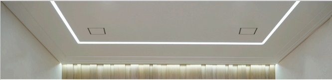 Диффузор под покраску скрытого монтажа SECRET FRAME 125/150 с приточно-вытяжным вентилятором