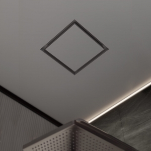 Диффузор под покраску скрытого монтажа SECRET FRAME 125/150 с приточно-вытяжным вентилятором